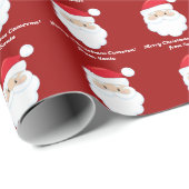 Von Santa Niedliche Custom Red Kids Weihnachten Geschenkpapier (Rolleneckpunkt)