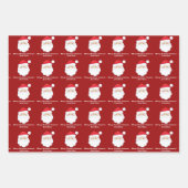 Von Santa Niedliche Custom Red Kids Weihnachten Geschenkpapier Set (Vorderseite 3)