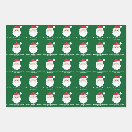 Von Santa Niedliche Krautkinder Weihnachten Geschenkpapier Set (Vorderseite 2)