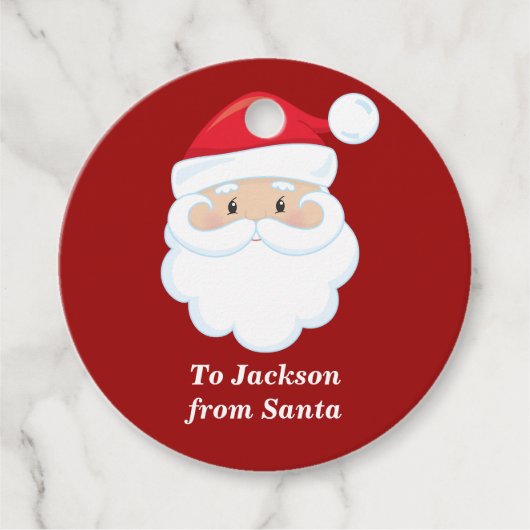 Von Santa Niedlichen Personalisierten Kids Rote We Geschenkanhänger (Vorderseite)