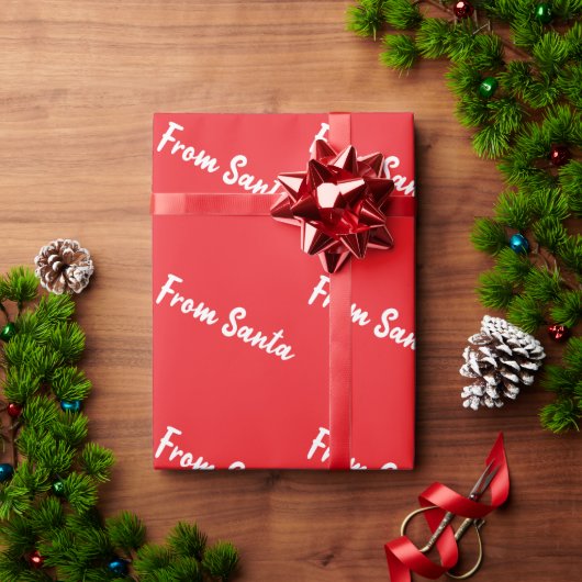 Von Santa rotes Geschenkpapier (Feiertagsgeschenk)