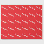 Von Santa rotes Geschenkpapier (Flach)