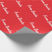 Von Santa rotes Geschenkpapier (Ecke)