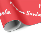 Von Santa rotes Geschenkpapier (Rolleneckpunkt)