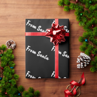 Von Santa Schwarzes Geschenkpapier