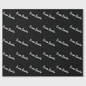 Von Santa Schwarzes Geschenkpapier (Flach)