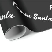 Von Santa Schwarzes Geschenkpapier (Rolleneckpunkt)