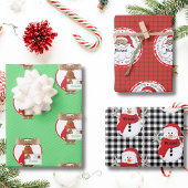 Von Santa Special Delivery Snowman Rentier Geschenkpapier Set