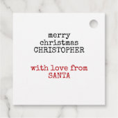 Von Santa Special Lieferung Personalisiert Geschenkanhänger (Rückseite)