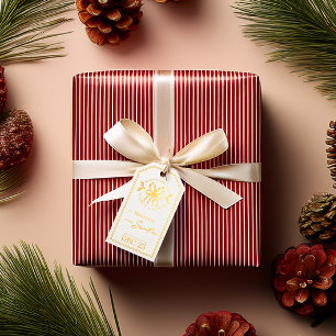 Von Santa Zuckerstangen Folien-Geschenk-Anhänger Geschenkanhänger