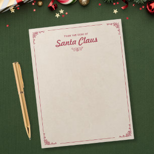Von Santas Schreibtisch - Vintage Weihnachten Notizblock