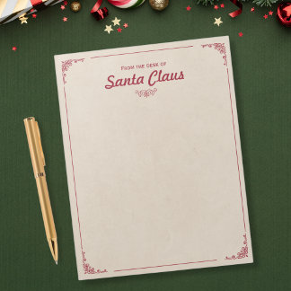 Von Santas Schreibtisch - Vintage Weihnachten Notizblock