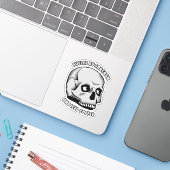 Von Sarcasm und Iced Coffee gespeist Aufkleber (Laptop mit iPhone)