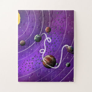 Von Saturn zum Mond Rätsel Puzzle