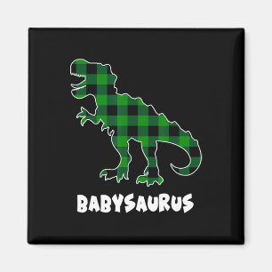 Von Saurus T-Rex Dinosauren Kariert St Patricks Da Magnet