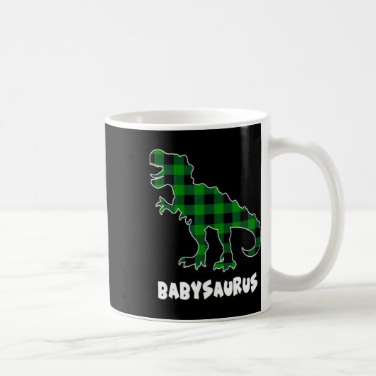 Von Saurus T-Rex Dinosaurier Kariert St Patricks D Kaffeetasse (Rechts)