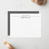 Von Schreibtisch Chic Script Personalisiert Mitteilungskarte (Vorderseite/Rückseite Beispiel)