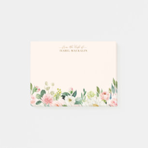 Von Schreibtisch Von Blass Rosa Floral Botanisch Post-it Klebezettel