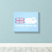 Von Schweinen reguliert Leinwanddruck (Insitu (Holzboden))