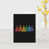 von sechs LGBTq Pride Rainbow Weihnachtsbaumen Vec Karte (Gelbe Blume)
