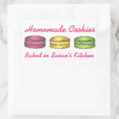 Von selbst gemachte Cookies Macaroon Macaron, geba Rechteckiger Aufkleber (Tasche)