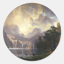 Von Sierra Nevada, Kalifornien, Bierstadt Art Runder Aufkleber