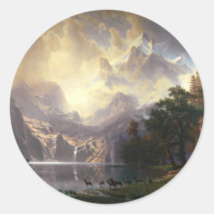 Von Sierra Nevada, Kalifornien, Bierstadt Art Runder Aufkleber