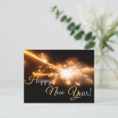 Von Silvester bis Neujahr: Happy New Year! Postkarte (Stehend Vorderseite)