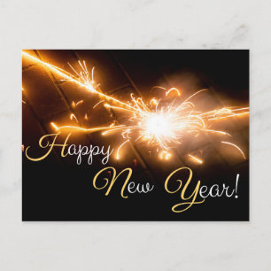 Von Silvester bis Neujahr: Happy New Year! Postkarte