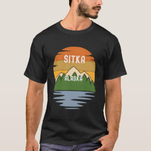 Von Sitka Alaska Vintag Sunset T-Shirt