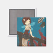 Von Sky - Steampunk-Feenschiff Magnet (Vorderseite/Rückseite)