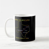 von Solar Eclipse 2024 Interaktive Karte Texas Ecl Kaffeetasse (Links)
