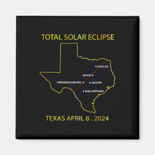von Solar Eclipse 2024 Interaktive Karte Texas Ecl Magnet