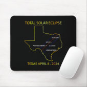 von Solar Eclipse 2024 Interaktive Karte Texas Ecl Mousepad (Mit Mouse)