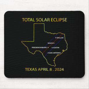 von Solar Eclipse 2024 Interaktive Karte Texas Ecl Mousepad