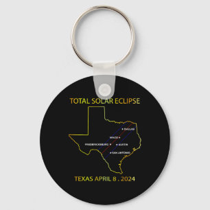 von Solar Eclipse 2024 Interaktive Karte Texas Ecl Schlüsselanhänger