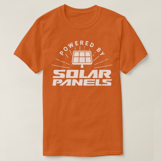 Von Solarzellen betrieben T-Shirt (Design vorne)