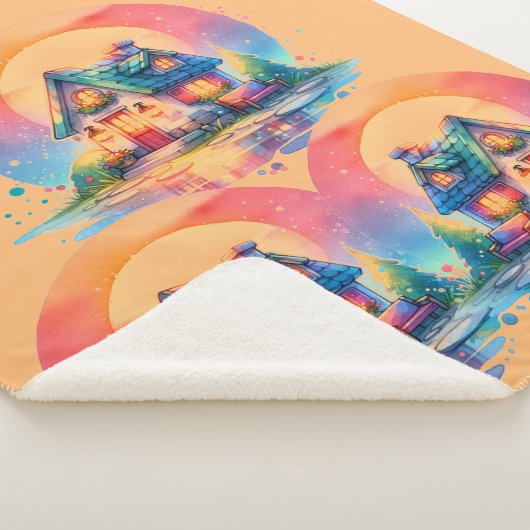 Von Sonnenuntergängen mit Niedlicher Hütte gespeis Sherpadecke (3/4)