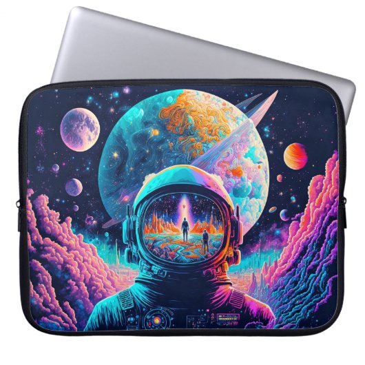 Von Space & Beyond Illustration Laptopschutzhülle (Vorderseite)