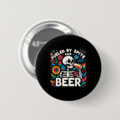 Von Spite und Bier gespeist Skelettblüte Button (Vorne & Hinten)