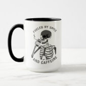Von Spite und Coffein gespeist Skeleton Coffee Lov Tasse (Links)