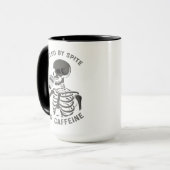 Von Spite und Coffein gespeist Skeleton Coffee Lov Tasse (Vorderseite Links)