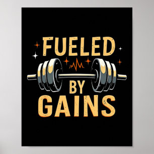 Von steigender Bodybuilding angetrieben Poster