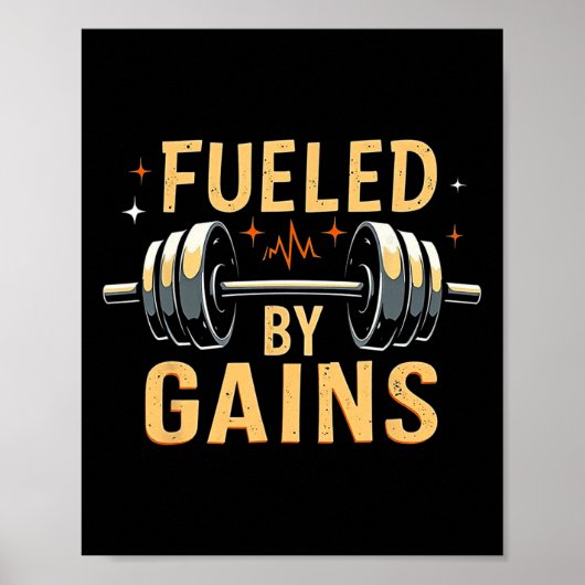 Von steigender Bodybuilding angetrieben Poster (Vorne)