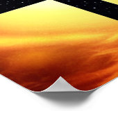 Von Sternen umgeben, umgeben von einem Feuernebel Poster (Ecke)