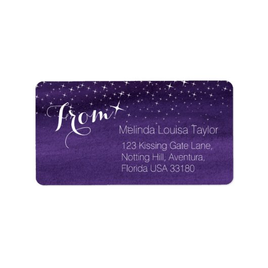 Von Sternenhimmel-Rücksendeadressen-Aufklebern Adressaufkleber (Vorne)