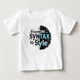 Von Steuer zu Stil – Kreative Codierungs-Typografi Baby T-shirt