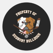von Sudbury Bulldog Runder Aufkleber (Vorderseite)