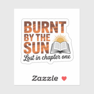 Von Sun Summer Book Lover verbrannt Aufkleber