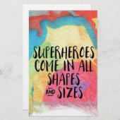 von Superhelden inspirierend- Briefpapier (Vorne/Hinten)